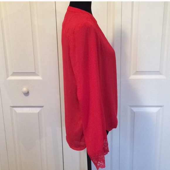 Jealous tomato faux wrap lace bell sleeve blouse - Picture 6 of 7